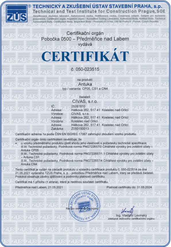 Certifikát